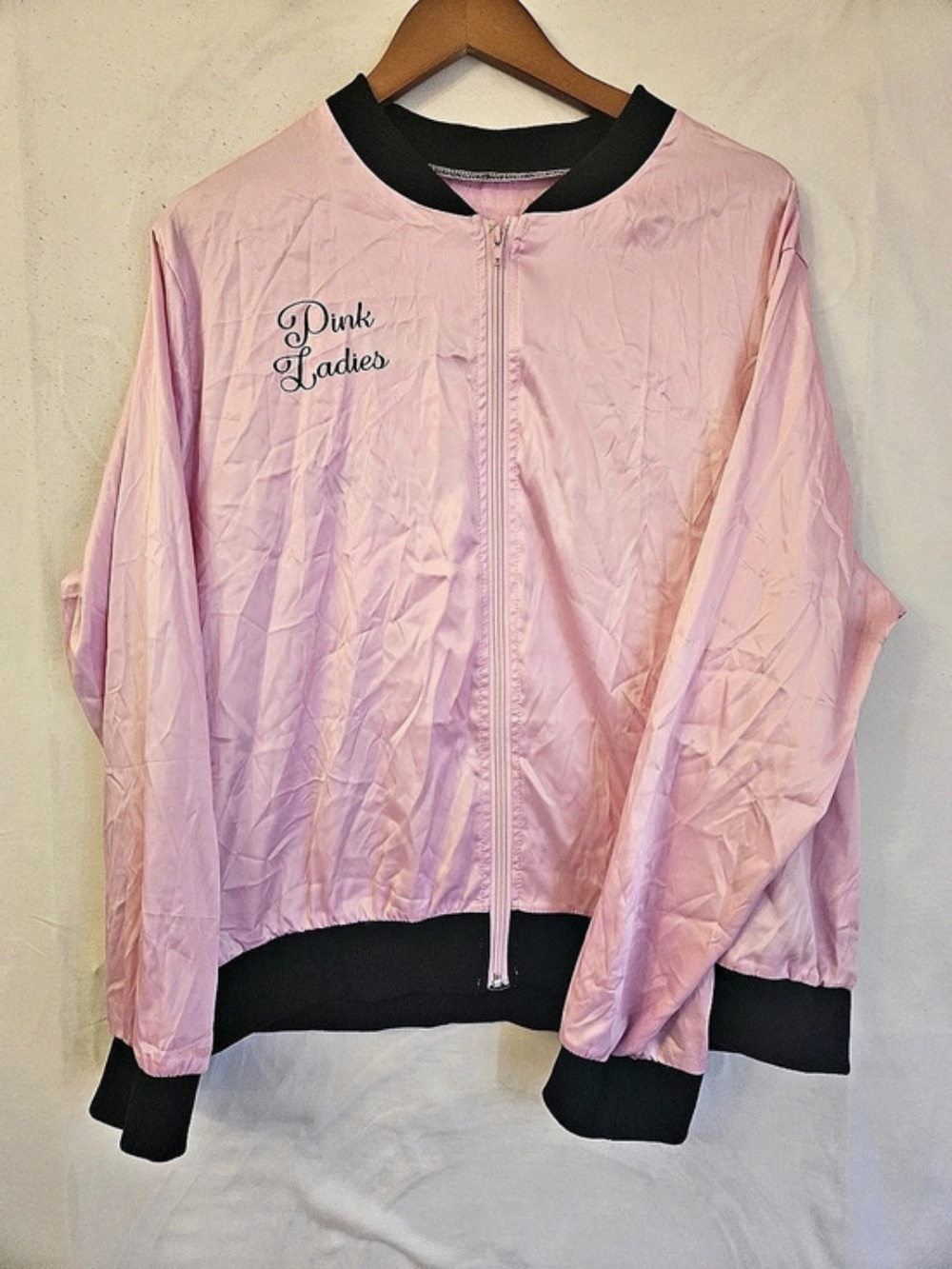 Pink Ladies Pink Bomber Jacket Size XXL Like New Cosplay Halloween